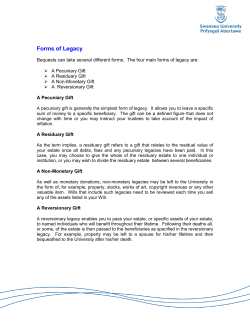 Forms of Legacy - Swansea University