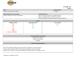 Unit 5, Central America and Caribbean