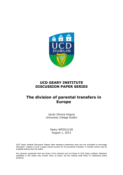 The division of parental transfers in Europe