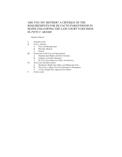 are you my mother? a critique of the requirements for de facto