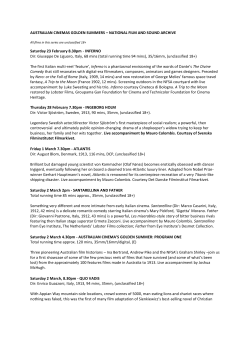 AUSTRALIAN CINEMAS GOLDEN SUMMERS &ndash; NATIONAL FILM
