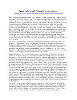 Fountain and Tomb by Naguib Mahfouz