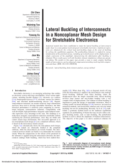 Lateral Buckling of Interconnects in a Noncoplanar Mesh Design for