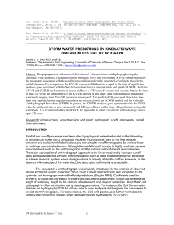 Dimensionless Unit Hydrograph - University of Colorado Denver