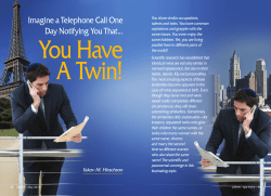 Imagine a Telephone Call One Day Notifying You That