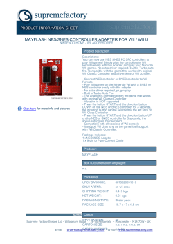 MAYFLASH NES/SNES CONTROLLER ADAPTER FOR WII / WII U