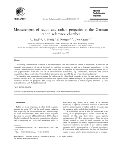 Measurement of radon and radon progenies at the German radon