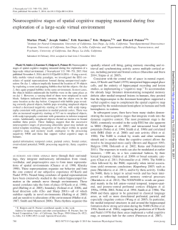 Neurocognitive stages of spatial cognitive mapping measured