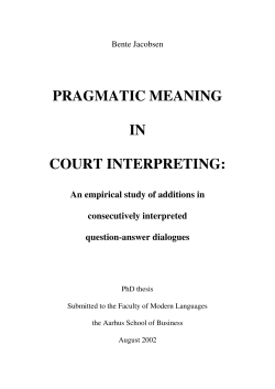 pragmatic meaning in court interpreting