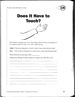 Does It Have to Touch?