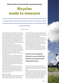 Bicycles made to measure