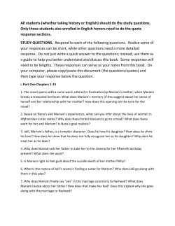 Study Question and quotes