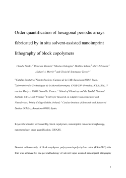 Order quantification of hexagonal periodic arrays