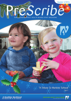 A Tribute To Marlene Tuhiwai - Northland District Health Board