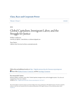 Global Capitalism, Immigrant Labor, and the Struggle for Justice