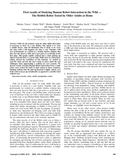 First results of Studying Human Robot Interaction in the