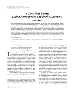 A Glass Half Empty: Latina Reproduction and Public Discourse