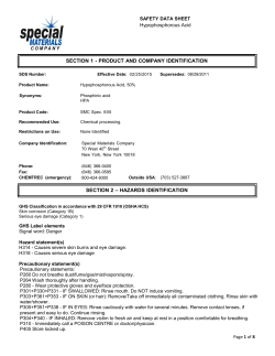 SDS - Hypophosphorous Acid