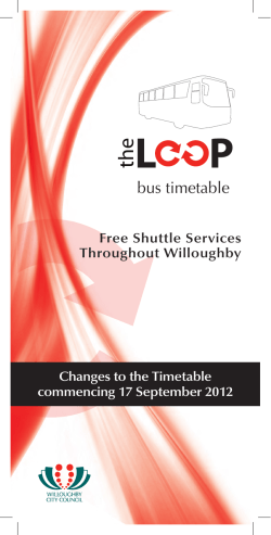 bus timetable - Willoughby Council