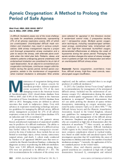 Apneic Oxygenation - American Association of Nurse Anesthetists