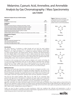 Melamine, Cyanuric Acid, Ammeline, and Ammelide Analysis by