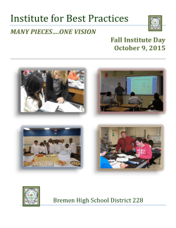 Catalog of Workshops - Bremen High School District 228