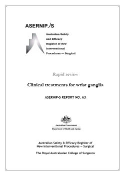 Clinical treatment for wrist ganglia