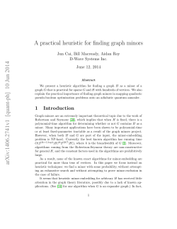 A practical heuristic for finding graph minors