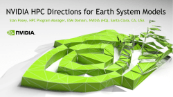 NVIDIA HPC Directions for Earth System Models