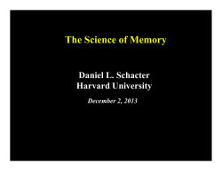 The Science of Memory - National Academy of Sciences