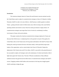 Al Qaeda in the Arabian Peninsula and Counterterrorism Strategies