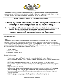 "And so, my fellow Americans, ask not what your country can do for