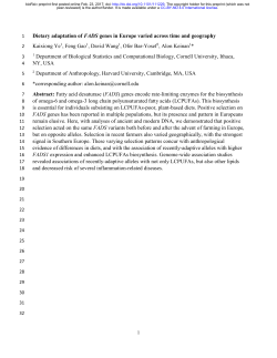 Dietary adaptation of FADS genes in Europe varied across