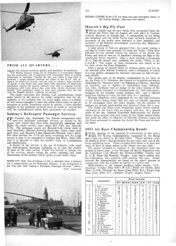 FROM ALL QUARTERS . . . Sabena`s Helicopter