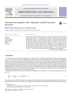 Fractional Ince equation with a Riemann&ndash;Liouville fractional derivative