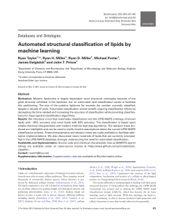 Automated structural classification of lipids by