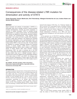 Consequences of the disease-related L78R mutation for