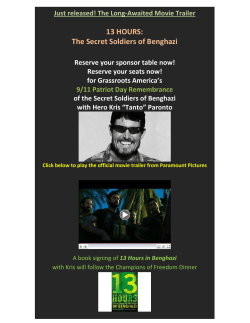 13 HOURS: The Secret Soldiers of Benghazi