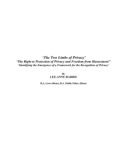 The Two Limbs of Privacy