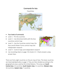 Commands for Asia Countries