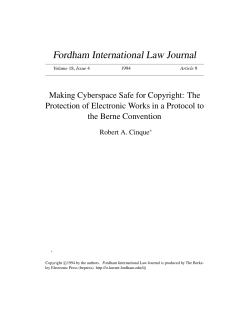 Making Cyberspace Safe for Copyright