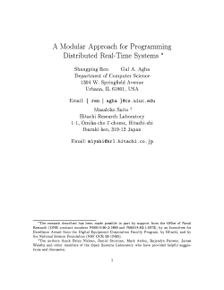 A Modular Approach for Programming Distributed Real