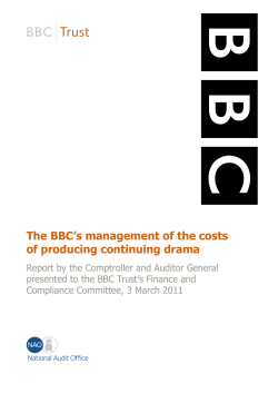 The BBC`s management of the costs of producing continuing drama