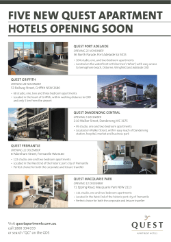FIVE NEW QUEST APARTMENT HOTELS OPENING