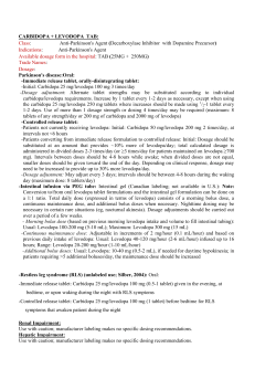 Carbidopa and Levodopa
