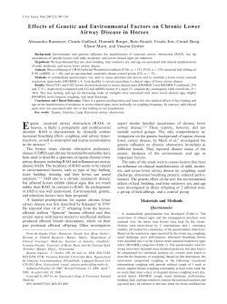 Effects of Genetic and Environmental Factors on Chronic Lower
