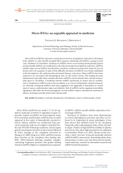 Micro RNAs: an arguable appraisal in medicine