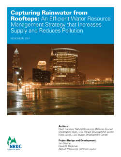 NRDC: Capturing Rainwater from Rooftops