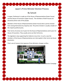 Japan`s Prime Minister Election Process By Satsuki