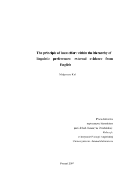 The principle of least effort within the hierarchy of linguistic